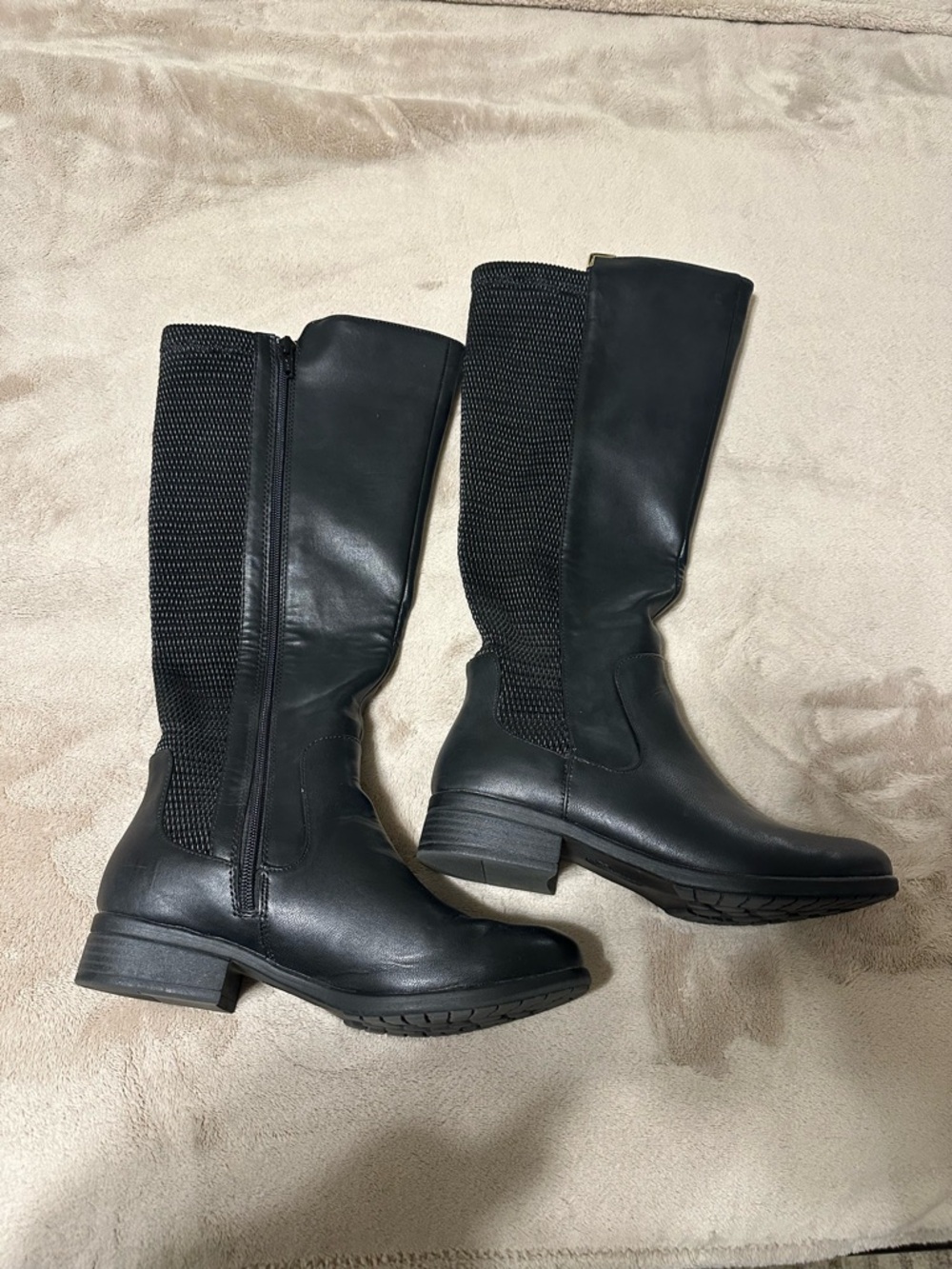 Black Knee-High Riding Boots